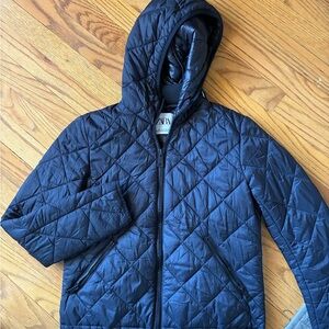 Zara Black Quilted Puffer Jacket